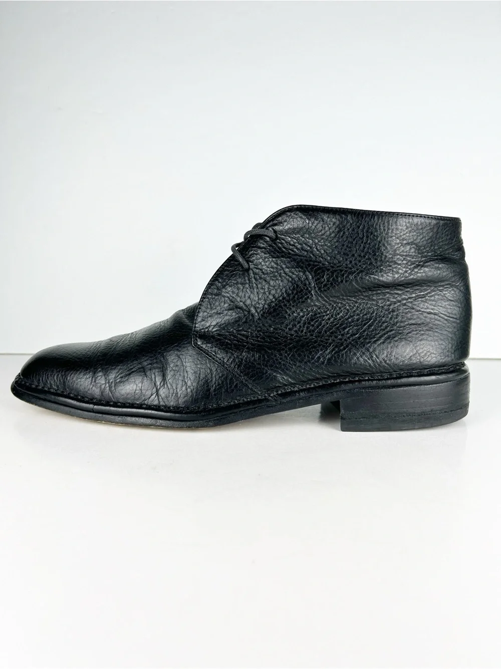 John Varvatos Portland Black Leather Chukka Ankle Boots